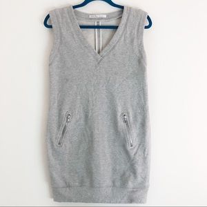 Trina Turk Gray Sleeveless Sweatshirt Tunic size Medium